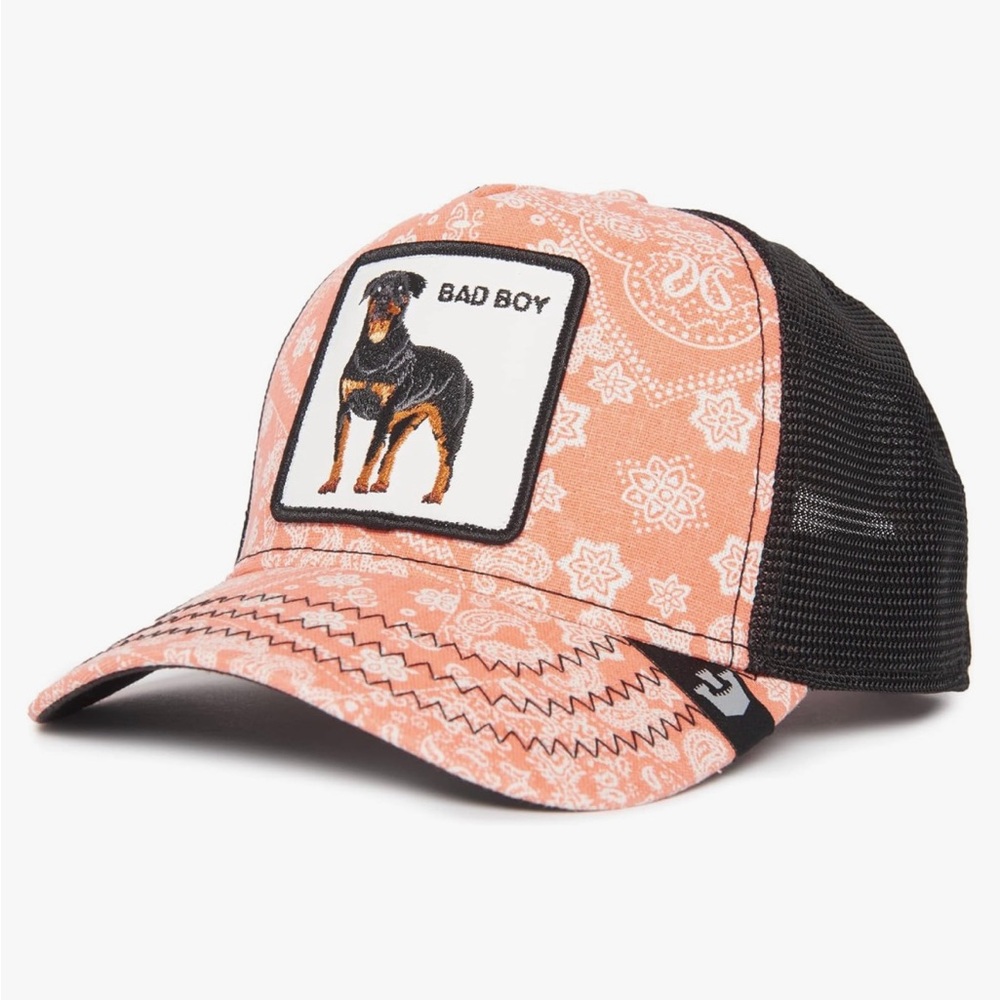 Bad Boy Dog Patch Cap - Black and Pink